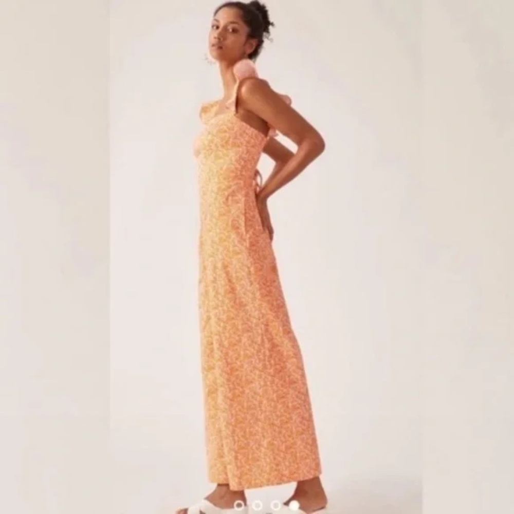 Anthropologie Hutch Jumpsuit Matchsticks  Ruffle Jumpsuit Medium Petite - Picture 4 of 9